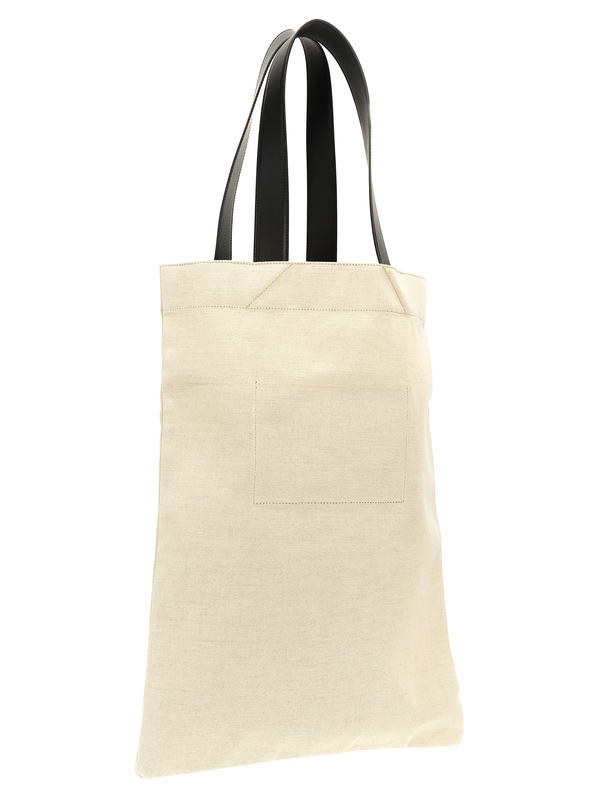 Bicolor cotton tote bag-null