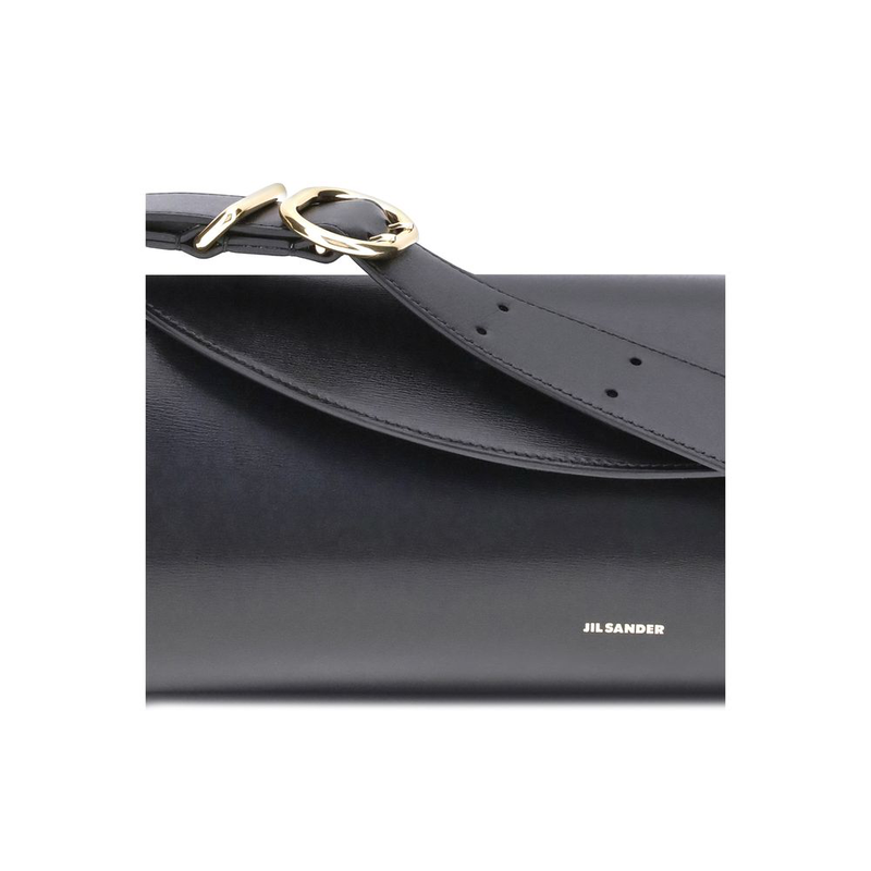 Black calf leather bos taurus shoulder bag-null