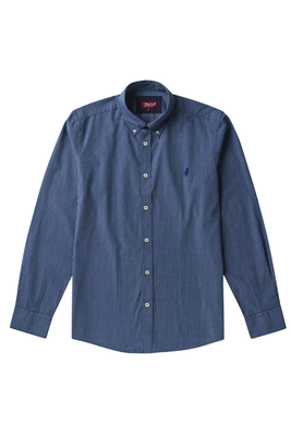 Mcs checked shirt, Indigo, medium