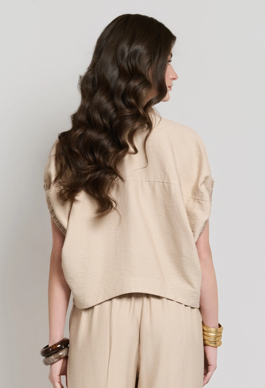Oversized top by desiree - m , brown-null