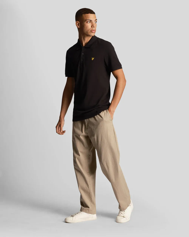 Plain polo shirt z865 jet black-null