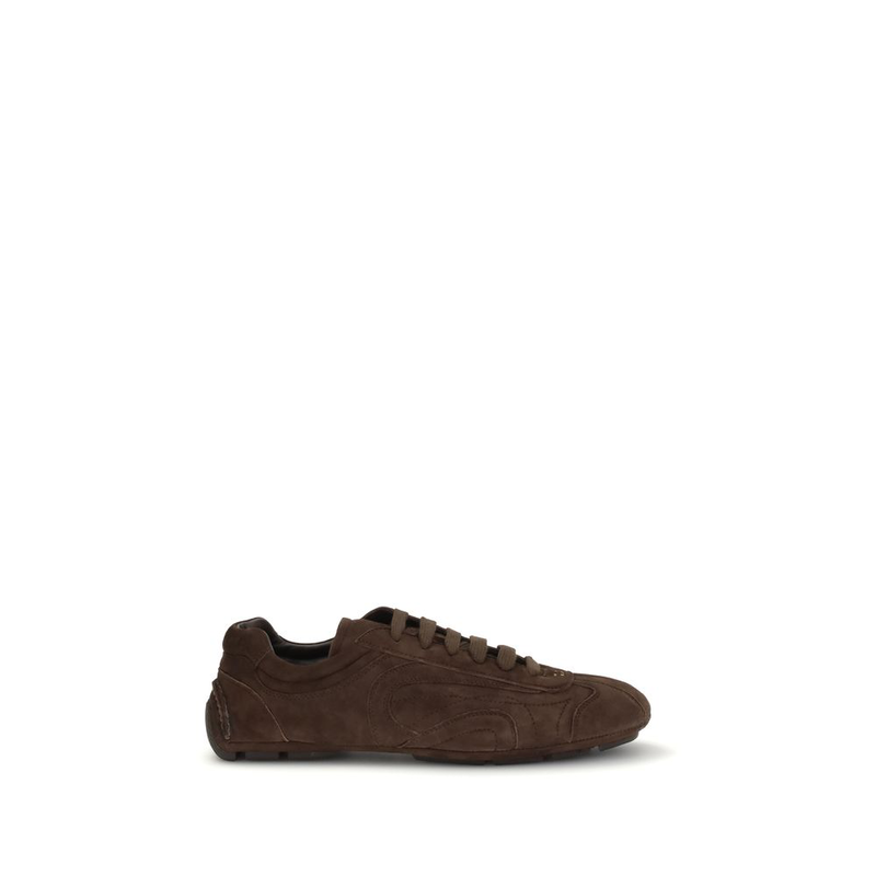 Brown calf leather bos taurus athletic sneakers-null