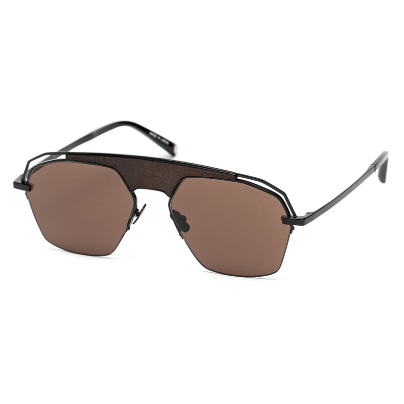 Brown titanium sunglasses-null