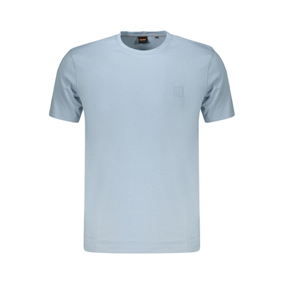 Azzurro cotton men's t-shirt, Blue, medium