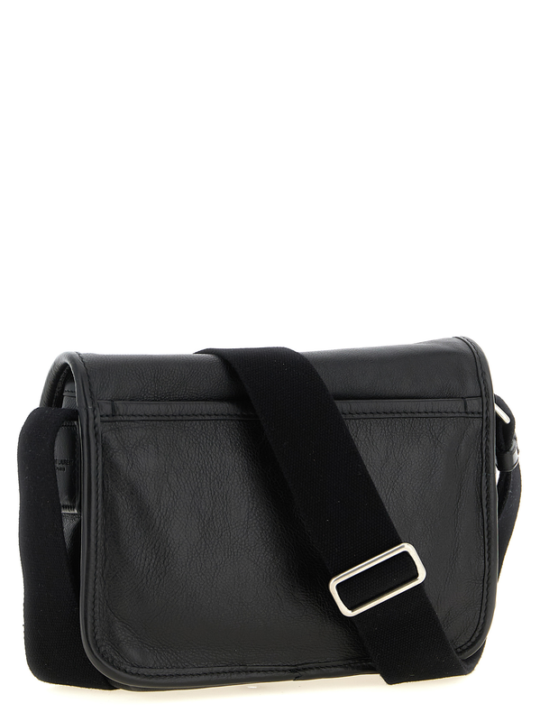 Black calfskin crossbody bag-null