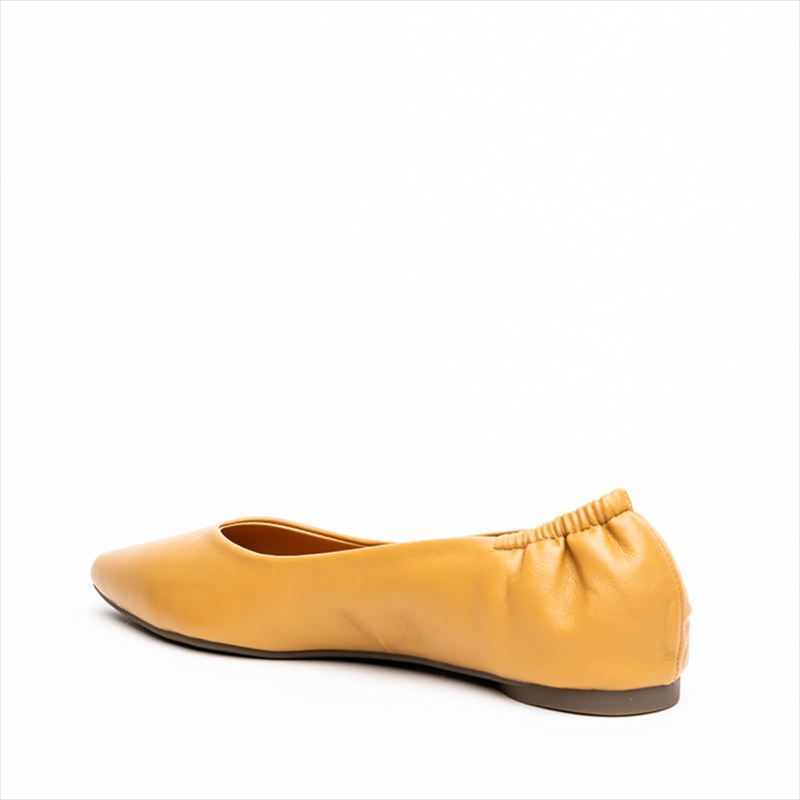 Miss belgini ruched detail ballerina flat pumps-null