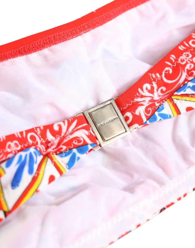 Multicolor carretto bandeau swimsuit top swimwear-null