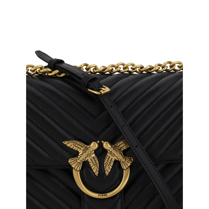 Black calf leather bos taurus shoulder bag-null