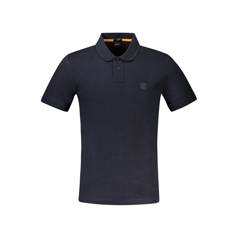 Blue cotton men polo shirt-null