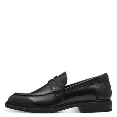 Tamaris men leather casual shoes, Black, medium