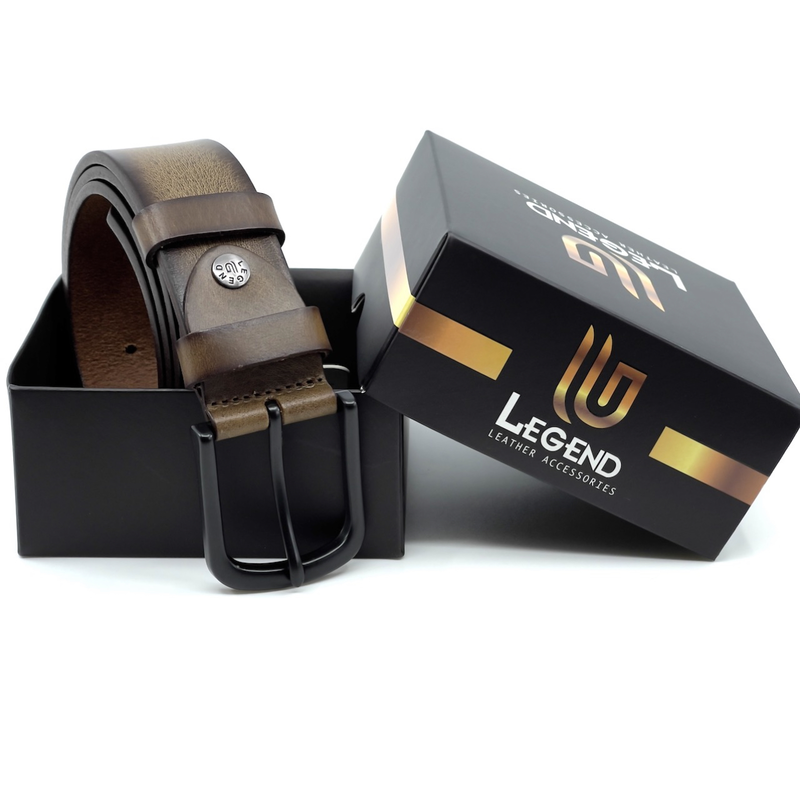 Leather embossed belt image number null