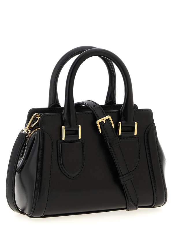 Black calfskin handbag-null