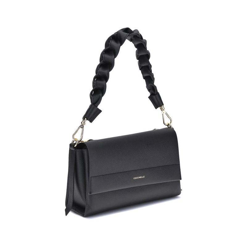 Black calf leather bos taurus shoulder bag-null
