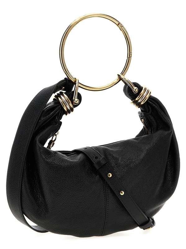 Black calfskin handbag-null