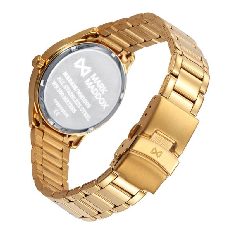 Mark maddox marais stainless steel watch ip gold bracelet woman mm-null