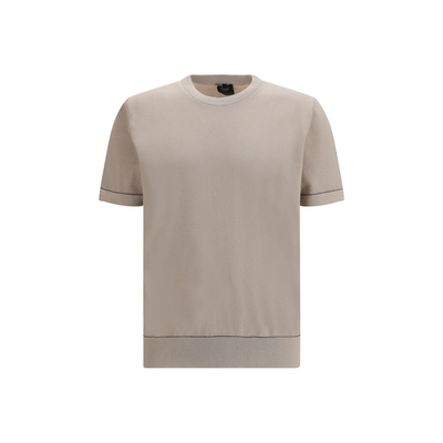 Beige cotton t-shirt, Beige, medium
