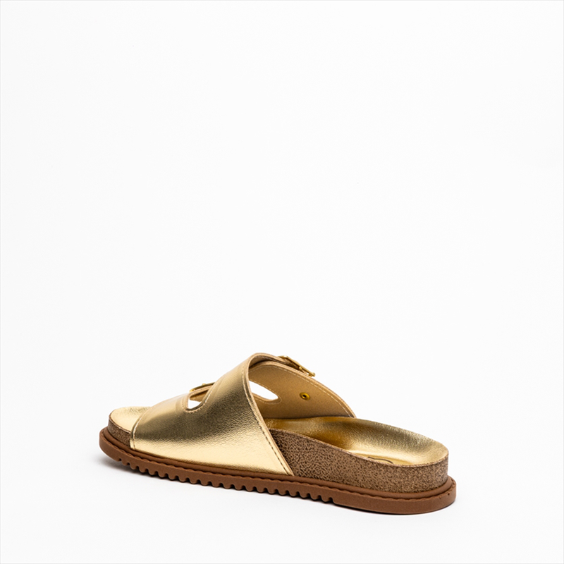 Product image: Molekinha shiny gold girls slider sandals-null