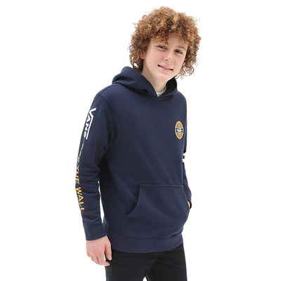 Boys circle checker pullover hoodie, Blue, medium