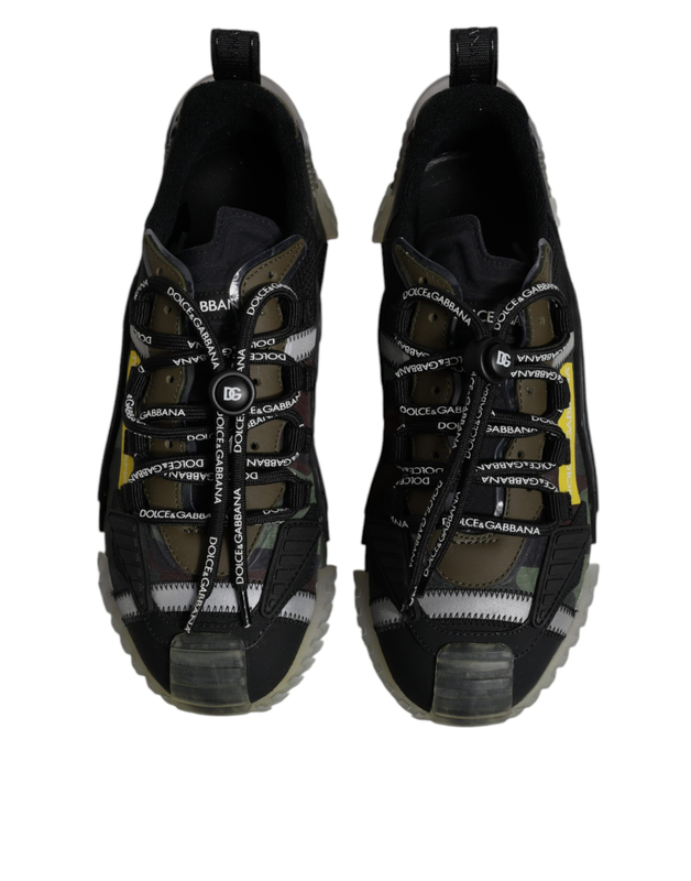 Black green camo ns1 low top sneakers shoes-null