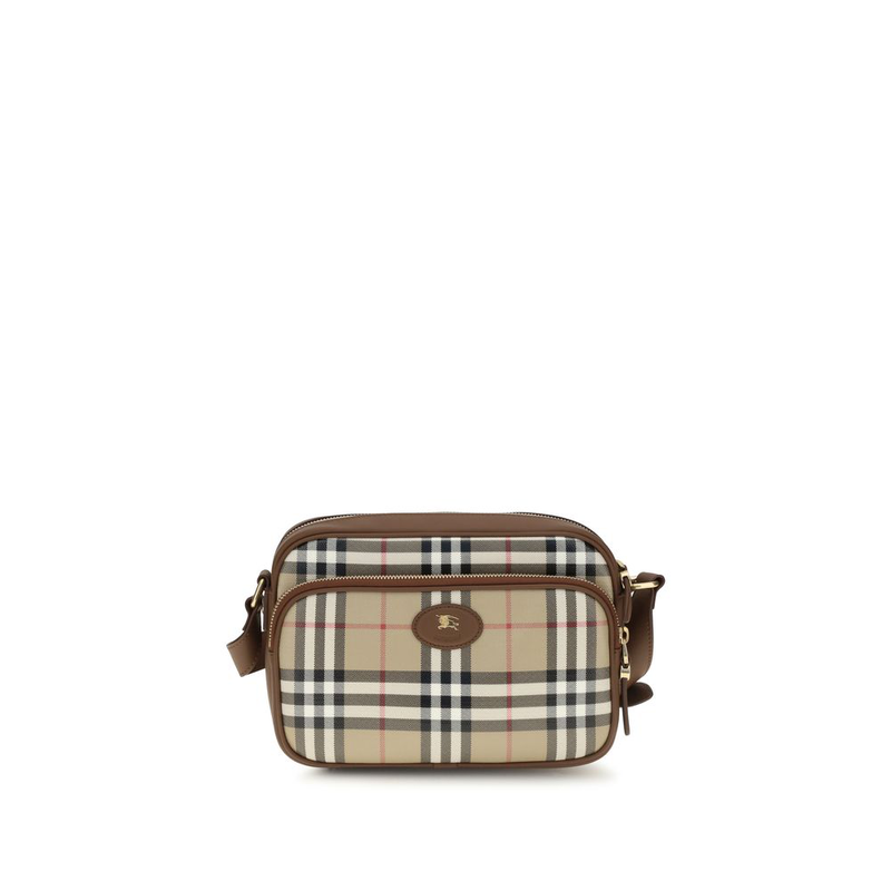 Beige cotton shoulder bag-null