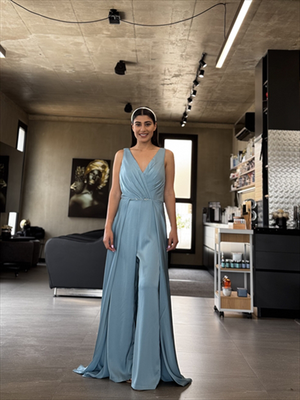 Jumpsuit with attached skirt, Beige, medium
