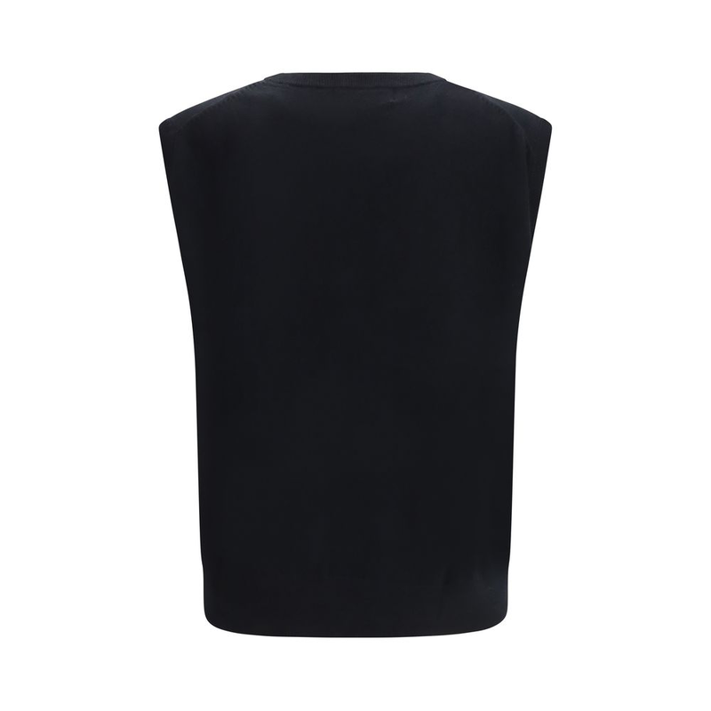 Black elastane sleeveles sweater-null