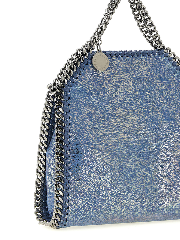 Blue polyester handbag-null