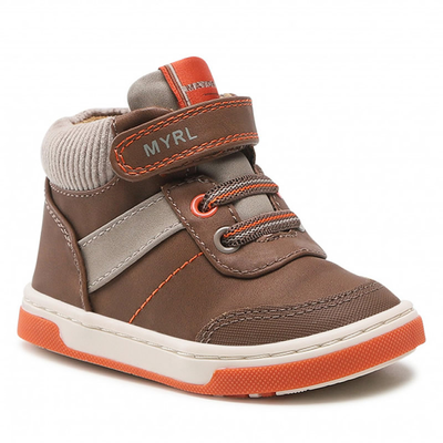 Mayoral ankle booties, Chocolate, medium