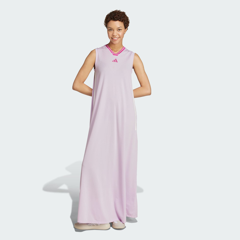 Tiro cut 3-stripes soft mesh long dress-null