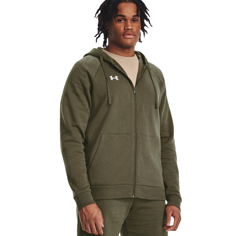 Under armour rival fleece fz men hoodie khaki 1379767-390-null