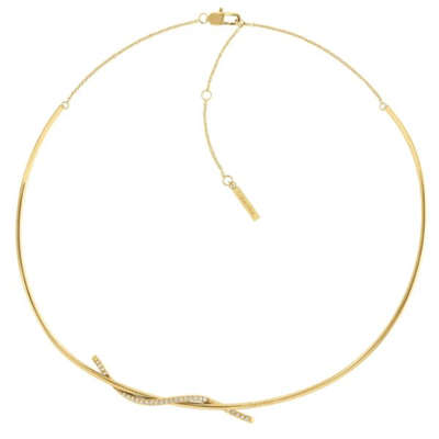 Calvin Klein crystallized weave gp necklace, , medium