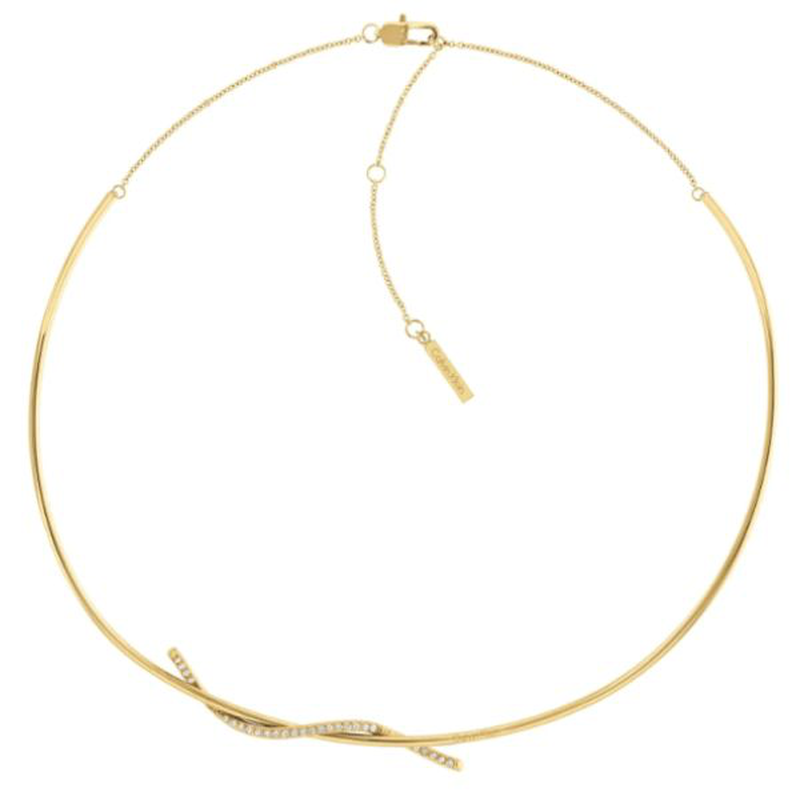 Calvin Klein crystallized weave gp necklace, , medium-null