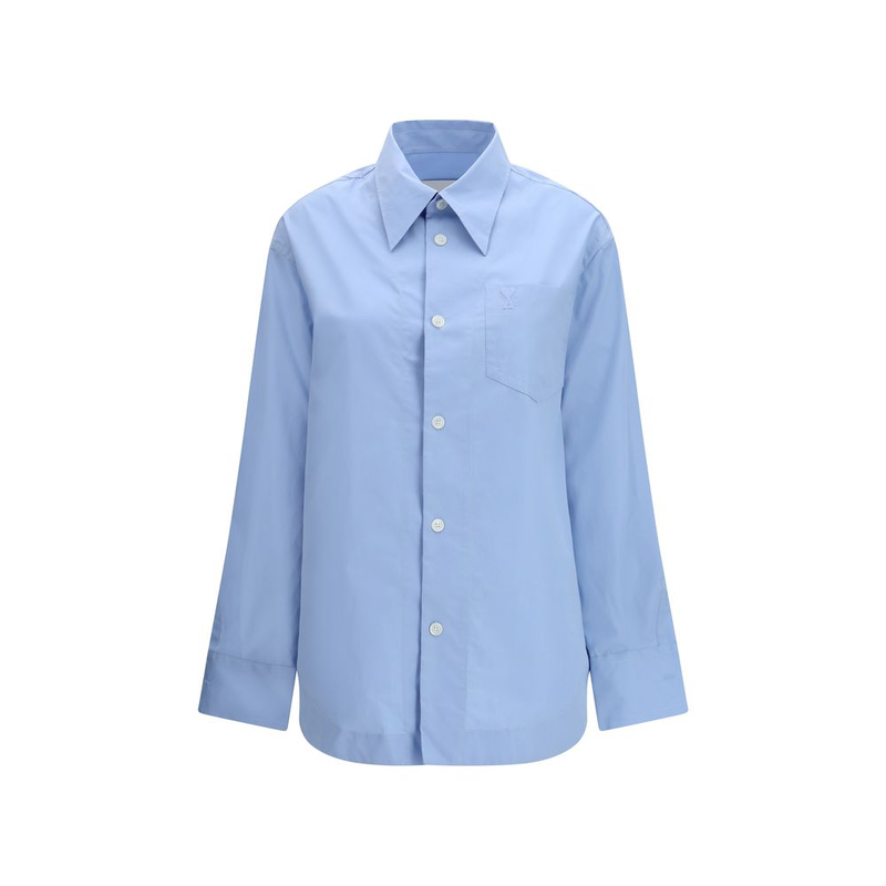 Blue cotton dress shirt-null