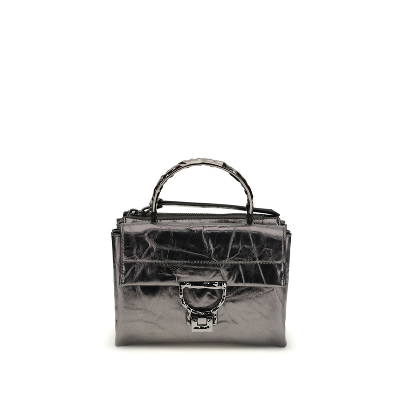 Black calf leather bos taurus handbag-null