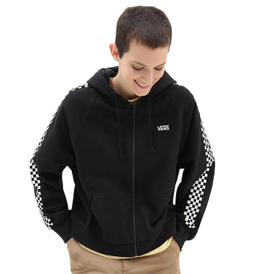 Womens funniest times full-zip hoodie, Black / White, medium