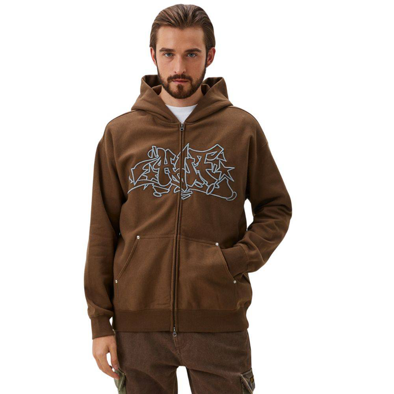 Huf outlines heavy weight f/z fleece-null