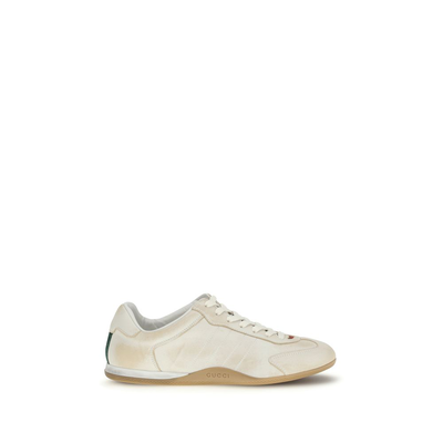 White calf leather bos taurus low top sneakers, White, medium