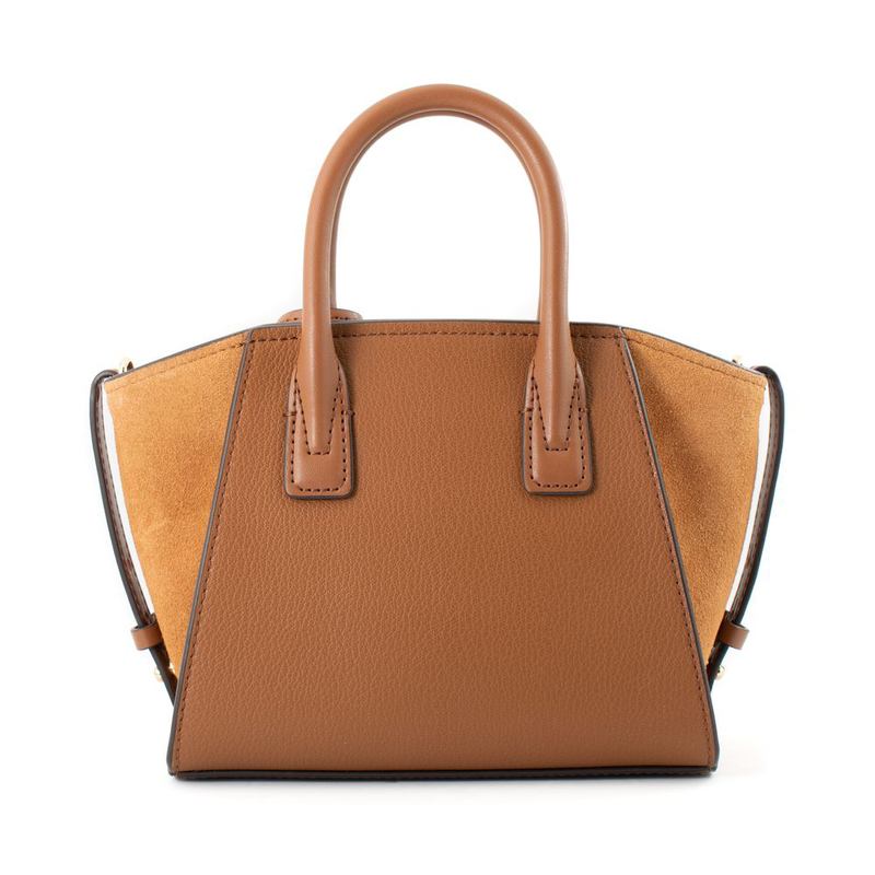 Brown leather handbag-null