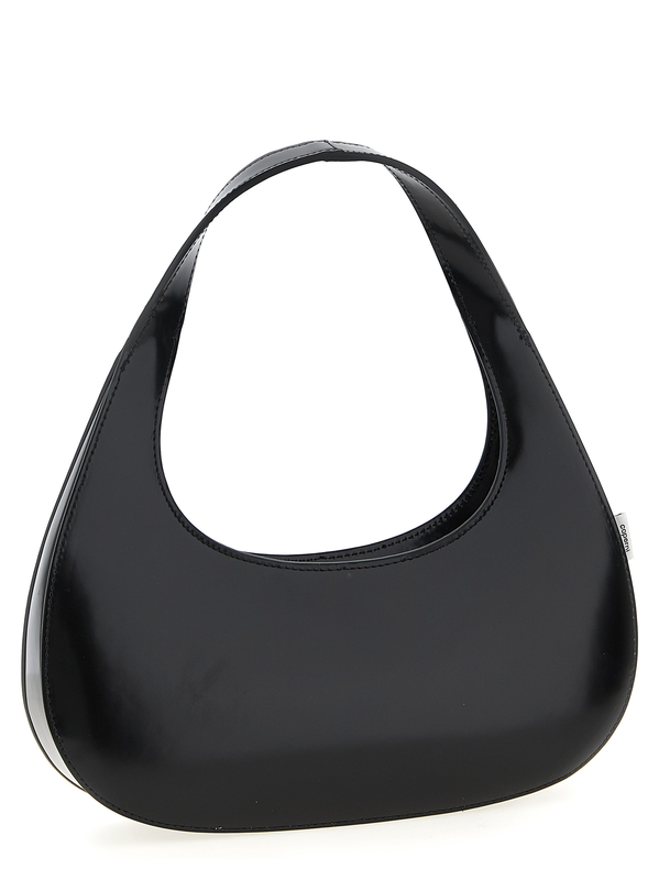 Black cowhide handbag-null