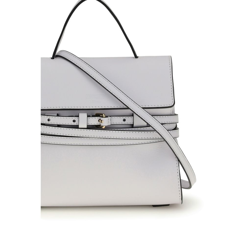 White calf leather bos taurus handbag-null
