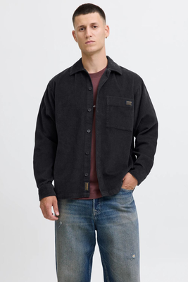 Jack & jones corduroy overshirt, Black, medium
