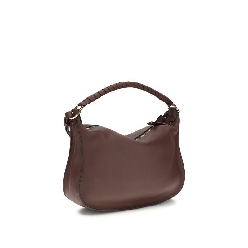 Bordeaux calf leather bos taurus shoulder bag-null