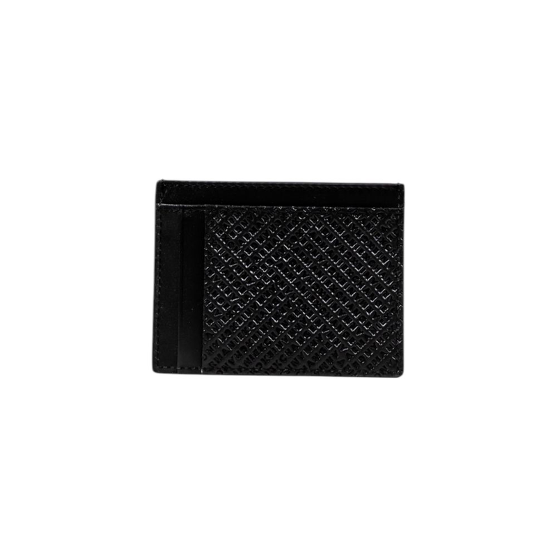 Black leather cardholder-null