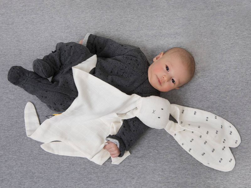 Simply good bunny comforter blanket - grey lines-null