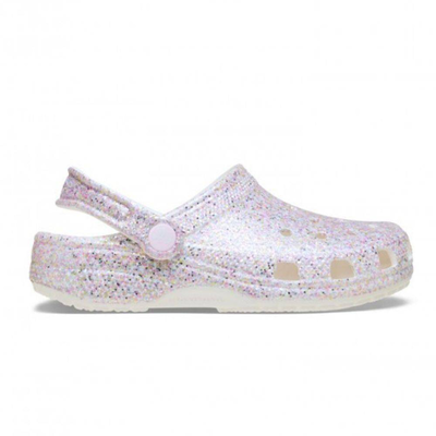 Classic fantasy gliter clog k, White, medium