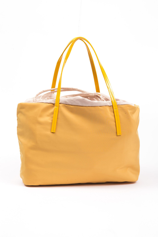 Yellow polyester women shoulder bag-null