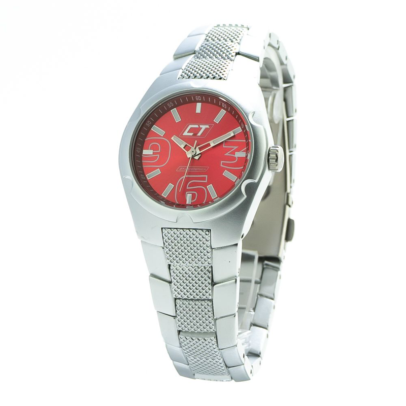 Silver stainless steel dress watch-null