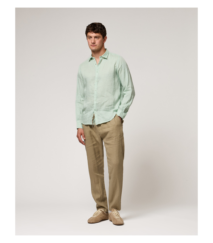 Gianni lupo linen shirt collar-null