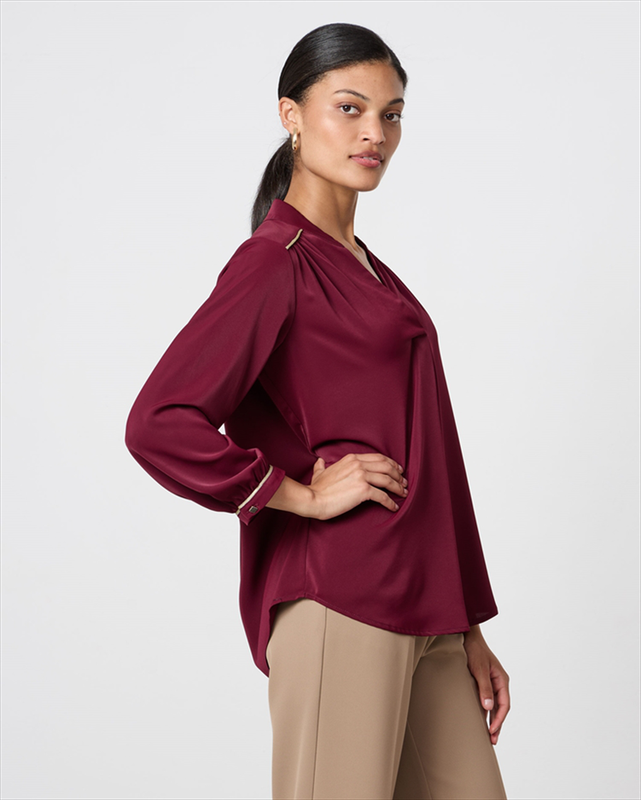 Blouse crepe long sleeve image number null