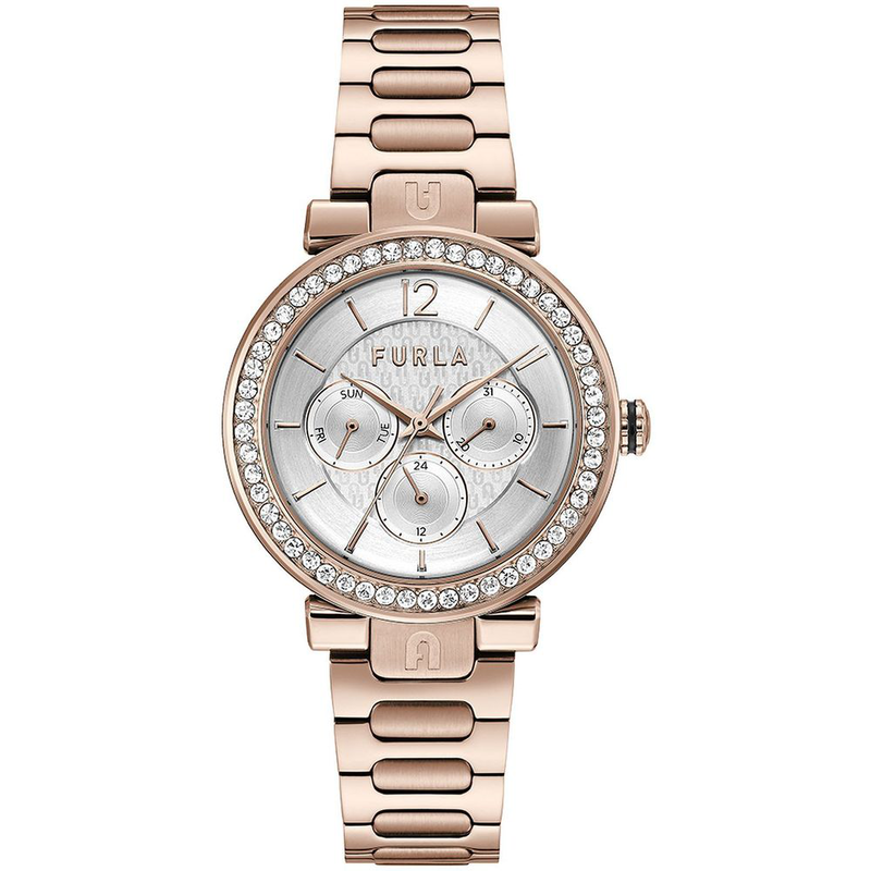 Multicolor stainless steel dress watch-null